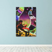 waterverf schilderij mysterieuze dimensie canvas afdruk (Insitu (Houten vloer))