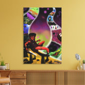 waterverf schilderij mysterieuze dimensie canvas afdruk (Insitu (Woonkamer))