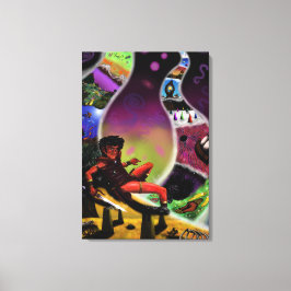 waterverf schilderij mysterieuze dimensie canvas afdruk