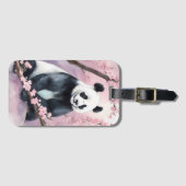 Waterverf schilderij Panda Beer Bagagelabel (Voorkant (horizontaal))