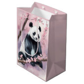 Waterverf schilderij Panda Beer Medium Cadeauzakje (Achterkant Gekanteld)