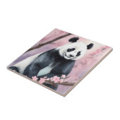 Waterverf schilderij Panda Beer Tegeltje (Zijkant)