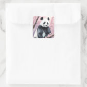 Waterverf schilderij Panda Beer Vierkante Sticker (Tas)