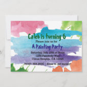 Waterverf Schilderij Partij Verjaardagsuitnodiging Kaart (Voorkant)