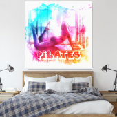 Waterverf schilderij Pilates Canvas Afdruk (Insitu (Slaapkamer))
