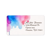 waterverf schilderij Retouradres Mailing Label (Voorkant)