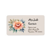 waterverf schilderij Retouradres Mailing Label (Voorkant)