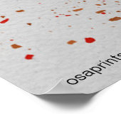 Waterverf schilderij rode bloesems azië poster (Hoek)