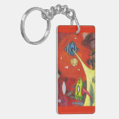 Waterverf Schilderij Sciencefiction Dimensie Kunst Sleutelhanger (Voorkant Links)