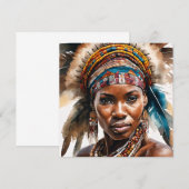 Waterverf schilderij set, hyperrealistisch karakte bedankkaart (Voorkant / Achterkant)