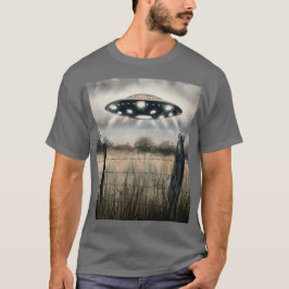 Waterverf schilderij UFO T-shirt