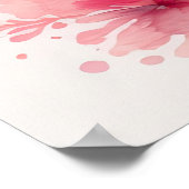 Waterverf Schilderij van Azalea in Pot Pink II Poster (Hoek)