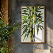 Waterverf schilderij van bamboe poster