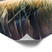 Waterverf Schilderij van Black White Lighthouse Poster (Hoek)