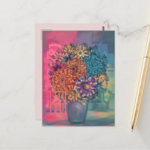 waterverf schilderij van bloemen op een vaas