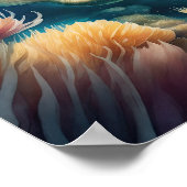 Waterverf schilderij van blond zeemeermin 1:1 poster (Hoek)