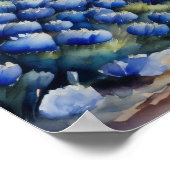 Waterverf Schilderij van Bluebonnet Landscape Poster (Hoek)