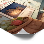 Waterverf Schilderij van Boerderij Keuken Poster (Hoek)