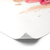 Waterverf Schilderij van Bouganvillea in Pot Roze Poster (Hoek)