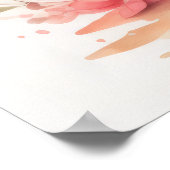 Waterverf Schilderij van Bouganvillea in Pot Roze  Poster (Hoek)