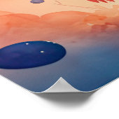 Waterverf Schilderij van Chibi Alien Poster (Hoek)