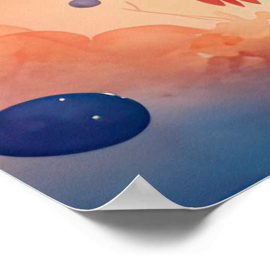 Waterverf Schilderij van Chibi Alien Poster (Hoek)