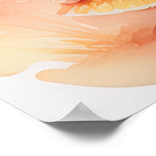 Waterverf Schilderij van Chibi Alien Poster (Hoek)