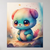 Waterverf Schilderij van Chibi Monster Poster (Voorkant)