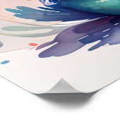 Waterverf Schilderij van Chibi Monster Poster (Hoek)