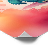 Waterverf Schilderij van Chibi Monster Poster (Hoek)