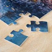 Waterverf schilderij van de Chinese tempel en het Legpuzzel (Zijkant)