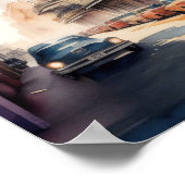 Waterverf Schilderij van de  Franse wijk Poster (Hoek)