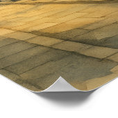 Waterverf schilderij van de moderne Thames in Lond Poster (Hoek)