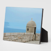 Waterverf schilderij van de stadsmuur van Dubrovni Fotoplaat (Zijkant)