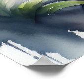 Waterverf Schilderij van een Baby Gorilla 5:4 Poster (Hoek)