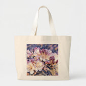 Waterverf schilderij van een paarse azeea blossom grote tote bag (Voorkant)