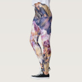 Waterverf schilderij van een paarse azeea blossom leggings (Links)