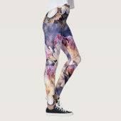 Waterverf schilderij van een paarse azeea blossom leggings (Rechts)