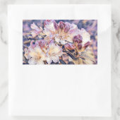 Waterverf schilderij van een paarse azeea blossom  rechthoekige sticker (Tas)