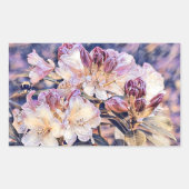 Waterverf schilderij van een paarse azeea blossom  rechthoekige sticker (Voorkant)