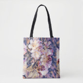 Waterverf schilderij van een paarse azeea blossom tote bag (Voorkant)