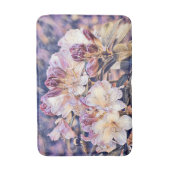 Waterverf schilderij van een paarse kersenbloesem  badmat (Voorkant Verticaal)