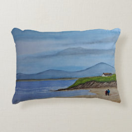 Waterverf schilderij van een romantische dag op he accent kussen