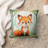 Waterverf schilderij van een Schattigee, kleine vo Kussen (Deken)