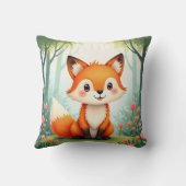 Waterverf schilderij van een Schattigee, kleine vo Kussen (Achterkant)