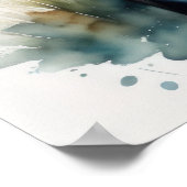 Waterverf Schilderij van een vos 5:4 Poster (Hoek)