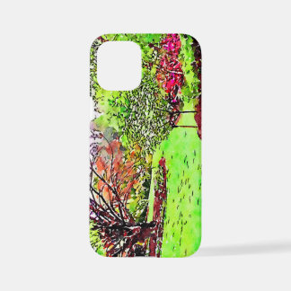 Waterverf schilderij van een weelderige lentetuin iPhone 12 mini hoesje