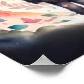 Waterverf Schilderij van Familie Kawaii Chibi 1:1 Poster (Hoek)