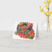 waterverf schilderij van felle bloemen kaart (Gele Bloem)