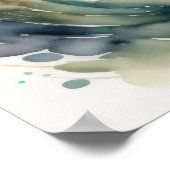 Waterverf Schilderij van Fish Splash II Poster (Hoek)